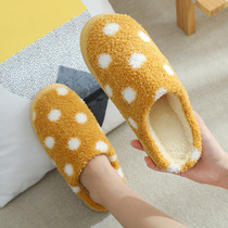Cotton slippers women winter home indoor home warm non-slip thick-soled confinement lovers hair slippers autumn and winter men