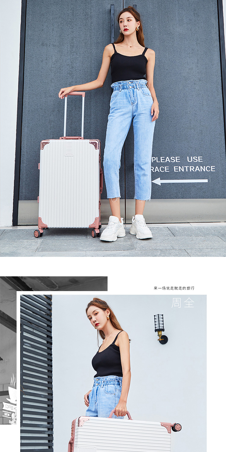 Ruyi Shi ABS + Vỏ xe đẩy PC Bánh xe đa năng Khung nhôm Hộp 26 inch Vỏ hộp du lịch 20 inch Hành lý 24 inch - Va li mẫu vali kéo đẹp