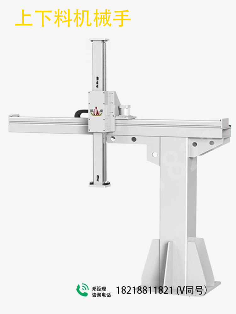 Two-axis truss robotic lathe automatic upper and downward tooth slip module linear guide mobile platform