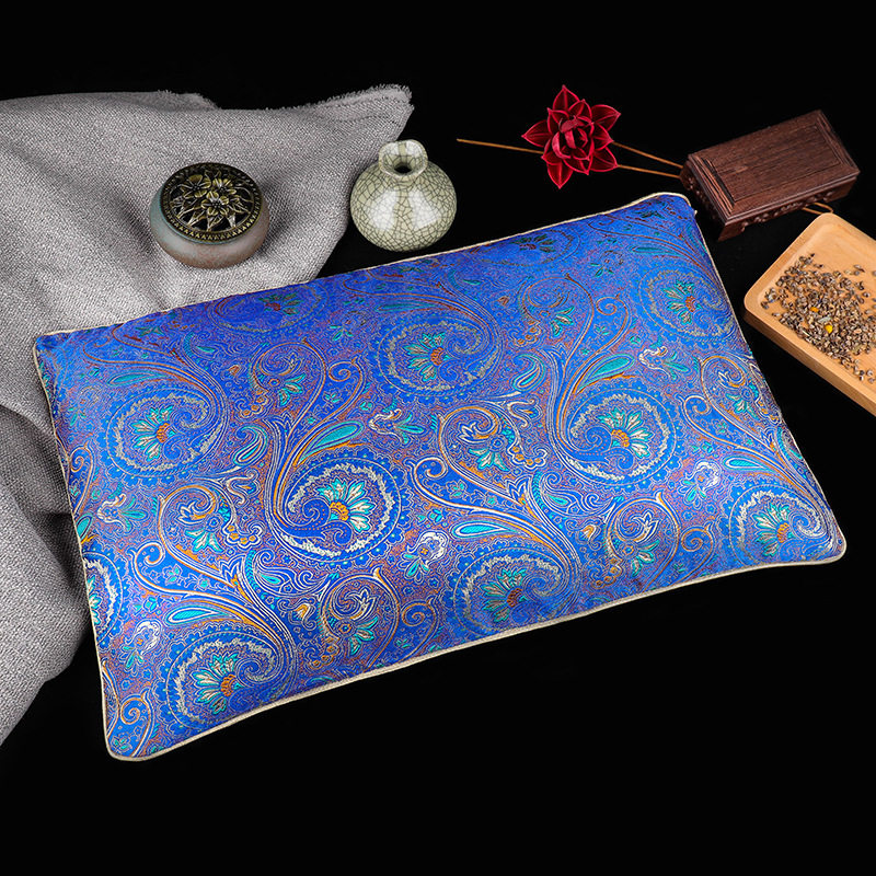 Flower and Herbal Health Pillow Brocade Cassia Pillow Core Buckwheat Lavender Single Cervical Pillow Will Sell Gifts
