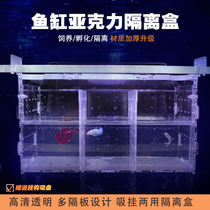 Betta guppy breeding box delivery room acrylic fish tank turtle isolation box suction cup suspended egg turtle universal