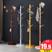 Cloth rack landing solid wooden cap rack living room bedroom household simple modern office hanger rack