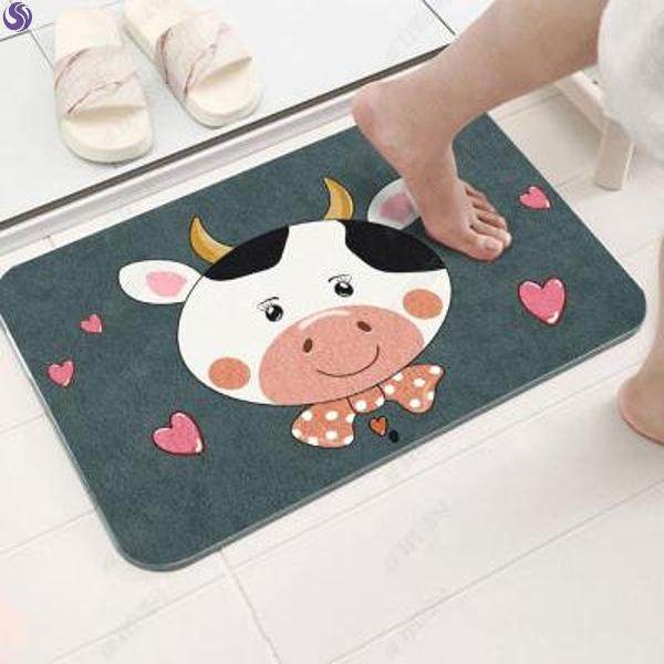 Bathroom door absorbent non-slip cushioned floor mat room bedside bay window foot mat door mat home bedroom cartoon