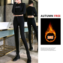 Spring and autumn black leggings women wear small black pants high waist elastic autumn and winter plus velvet tight pencil small feet magic pants