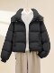 2025 Winter White Hooded Cotton Jacket Women's Cotton Padded Thick Loose Warm Short Short Bread Jacket for Little People