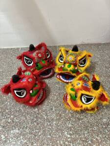 New Children's Plastic Lion Dance Head Toy, Lion Head Toy for Kindergarten Performance Props Set, Durable and Resistant 