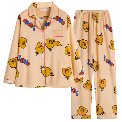 睡衣女秋冬可爱学生套装家居服女士月子服