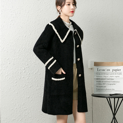 秋冬新款大衣女外套小香风宽松中长款