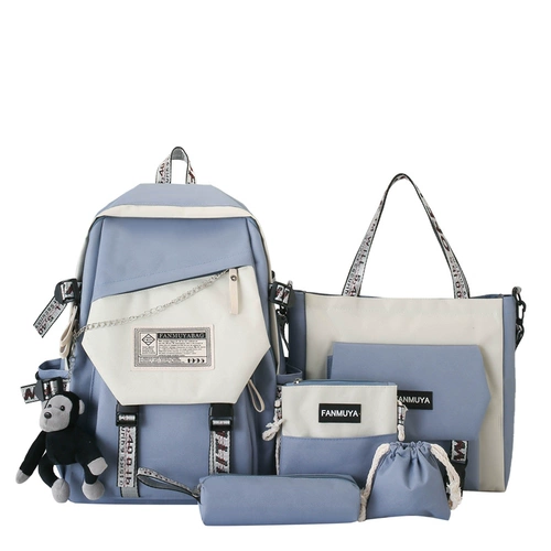 Модный трендовый вместительный и большой ранец, комплект для школьников, сумка через плечо, для средней школы, надевается на плечо