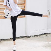 Ice Silk Speed Dry Underpants Woman Outside Wearing Tide Black Striped Thin 90% Little feet yoga Sports tight 80% Summer