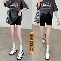 30% shark skin woman outside wearing thin and high waist to collect tight body anti-walking light Barbie yoga 50% hit bottom shorts summer