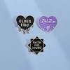 Foreign trade hot-selling alloy badge black love letter rock band badge trend clothing accessories pin