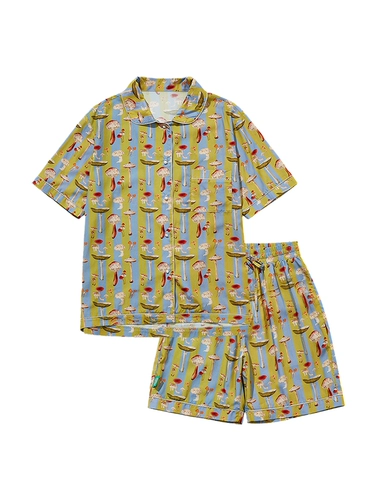 Демисезонная тонкая пижама, комбинезон, штаны, комфортный набор, свободный крой