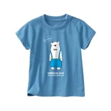 Детская хлопковая летняя футболка с коротким рукавом, детская одежда