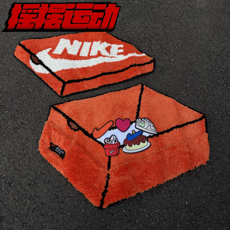 Nike Member Exclusive Birthday Gift Classic Orange Shoe Box Decoration Soft Hook Carpet Og053-801A