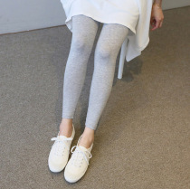 Pregnant women leggings spring and autumn cotton nine-point socks stretch belly pants black large size Korean version of the outer wear fashion