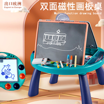 Childrens drawing board bracket type Pen household double-sided magnetic graffiti writing blackboard multi-purpose easel baby two years old