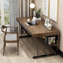 Nordic solid wood desk computer desk desktop home Double Writing desk bedroom study rectangular simple desk