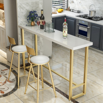 Bar table home restaurant Net Red Wall creative Nordic light luxury simple modern family living room solid wood bar table