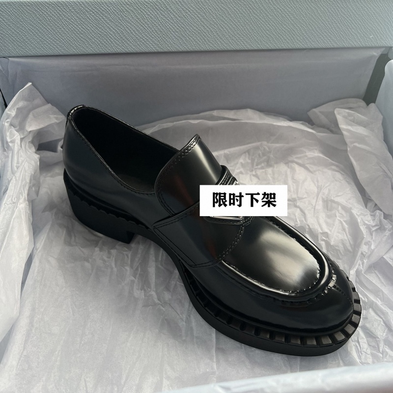 [Top Version] Classics Never Go Out of Style! Thick-Soled British-Style Loafers for Women, Genuine Leather Slip-On Black Leather Shoes
