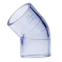 National Label PVC transparent 45-degree elbow UPVC small bend straight bend to water pipe water group DIY fish tank accessories