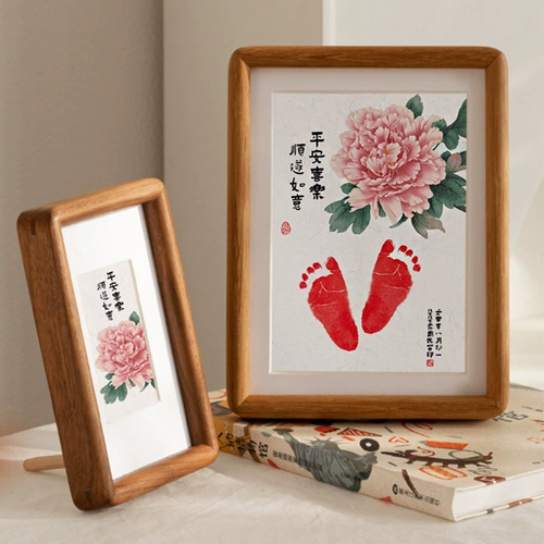 Детские отпечатки рук и ног для новорожденных, сувенир, фоторамка