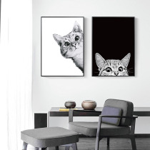 diy digital oil painting hand painted painting living room large abstract landscape animal oil painting decorative painting Cat series
