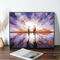 diy digital oil painting landscape living room couple wedding figure oil color painting hand drawing Digital adult decorative painting