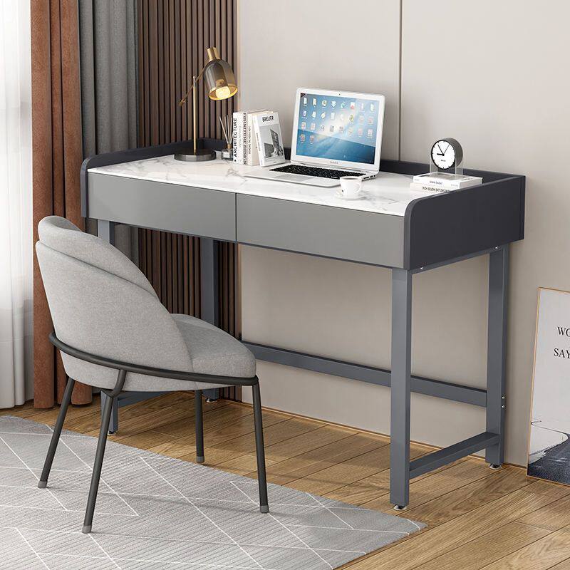 New Minimalist Rock Plate Marble Computer Desk Bedroom Desk Study Table Adult Web Red Landing Light Extravagant Office Writing-Taobao