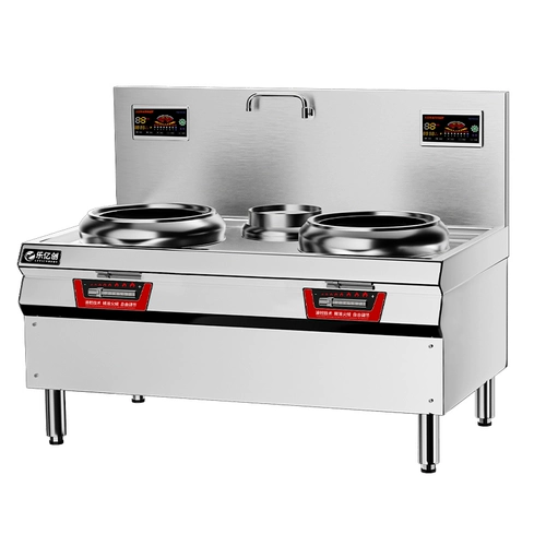Коммерческая индукционная плита вогнутая поверхность с большой горшкой плитой с высокой силой кафетерия с двойной головкой -фрэнд -фрид -фрид -фрид -фрид -блюдо, электромагнитная плита электрическая плита