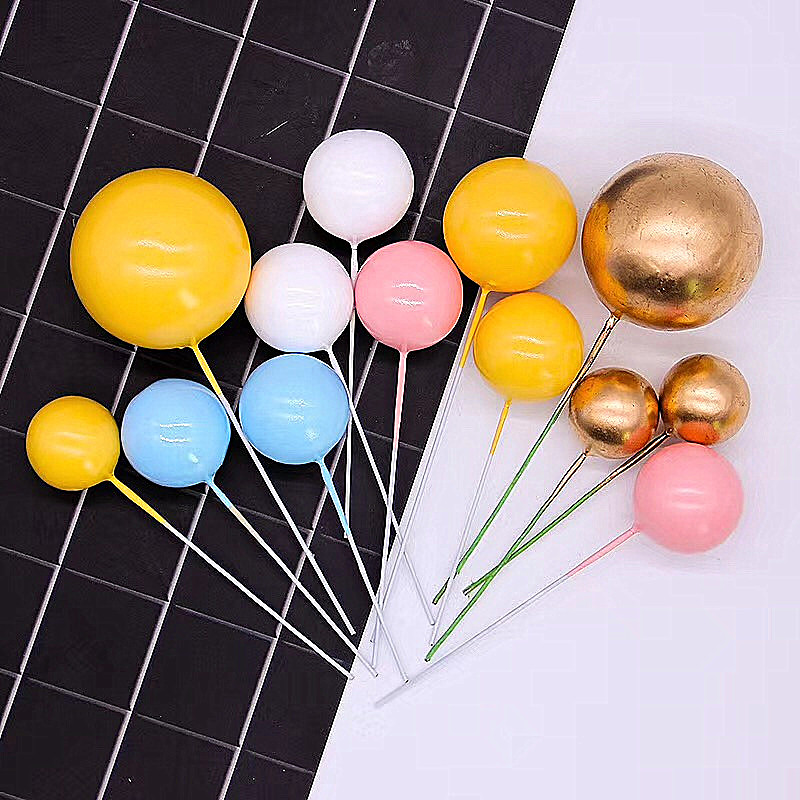 In cake baking decoration colorful transparent frosted matte ball birthday party dessert scenario plugin spot