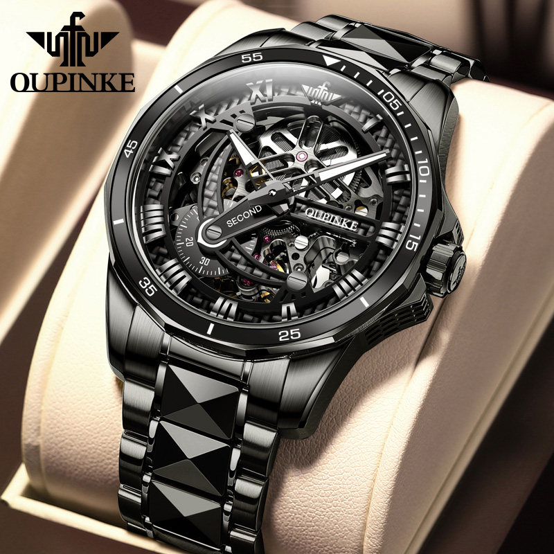 Brand-name Swiss Lux watch men's watch Black Warrior mechanical watch hollow tourbillon joint men's watch
