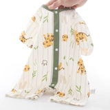 Детское летнее хлопковое боди для мальчиков, летняя одежда для девочек, тонкая пижама, короткий рукав