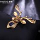 Retro 3D ສາມມິຕິລະດັບ elk brooch men's suit shirt collar corsage accessories temperament coat cardigan temperament pin