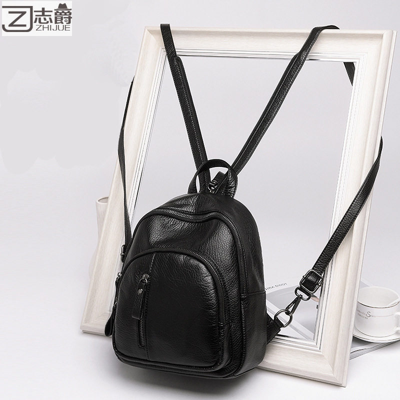 Ultra-fire double shoulder bag women's bag 2020 new fashion 100 hitch soft leather mini-shoulder bag large capacity tide