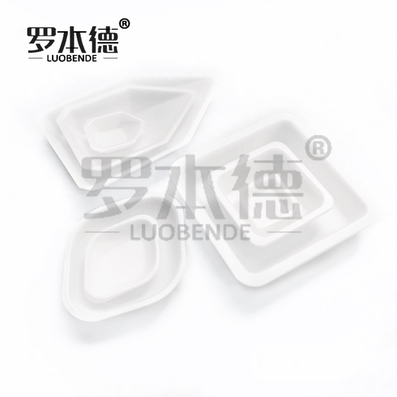 罗本德实验室爆款一次性方形/菱形/船型/塑料称量皿抗静电耐腐蚀称量盘菱/方/船/圆型称量船黑白色铝塑称量舟