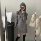 Элитное изысканное базовое осеннее демисезонное модное платье, увеличенная толщина, коллекция 2023