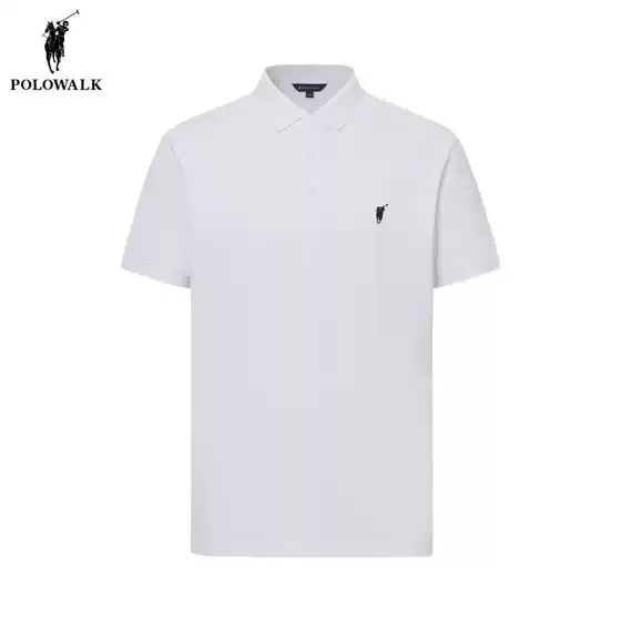 Polowalk Men's Short-Sleeved Polo Shirt 2025 Summer New Paul Simple Casual Business Lapel T-Shirt