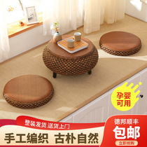 Floating window table pure hand-made vine woven tatami Zen tea few nets red balcony floating window small table can be accepted