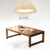 Tatami tea few solid wood floating window small table balcony sitting tatami tea table old elm minimal Kang table