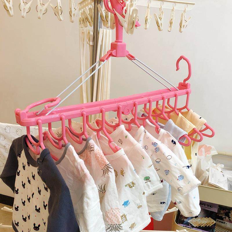 Children's multi-child clothes rack new baby birth baby baby VZY ​​function small clothes hanging support household foldable drying clothes