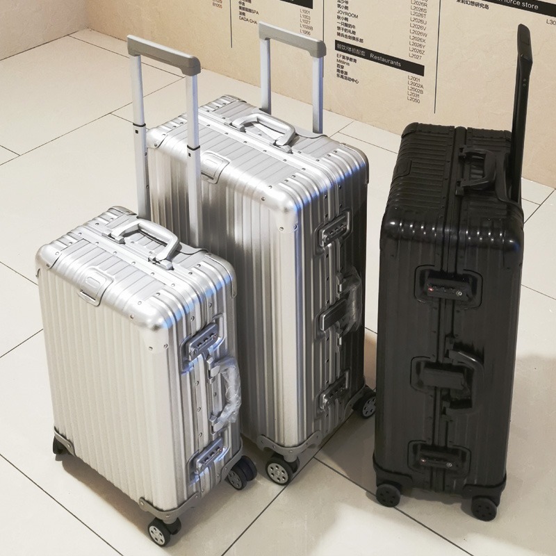 All-Aluminum Magnesium Alloy Trolley Case with Universal Wheels, Metal Luggage Suitcase for Women, 26-Inch, 29-Inch, Password Travel Case, 24-Inch, 22-Inch for Men All-Aluminum Magnesium Alloy Trolley Case with Universal Wheels, Metal Luggage Suitcase for Women, 26-Inch, 29-Inch, Password Travel Case, 24-Inch, 22-Inch for Men