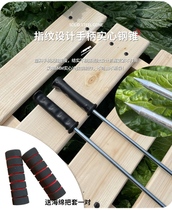 Solid wood ice sledge skate cart childhood memories ice skate solid wood with solid ice picks strong and durable ice