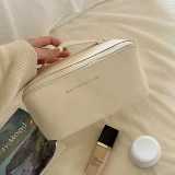 Полиуретановая вместительная и большая портативная косметичка, сумка для путешествий, сумка для хранения, подушка, изысканный стиль