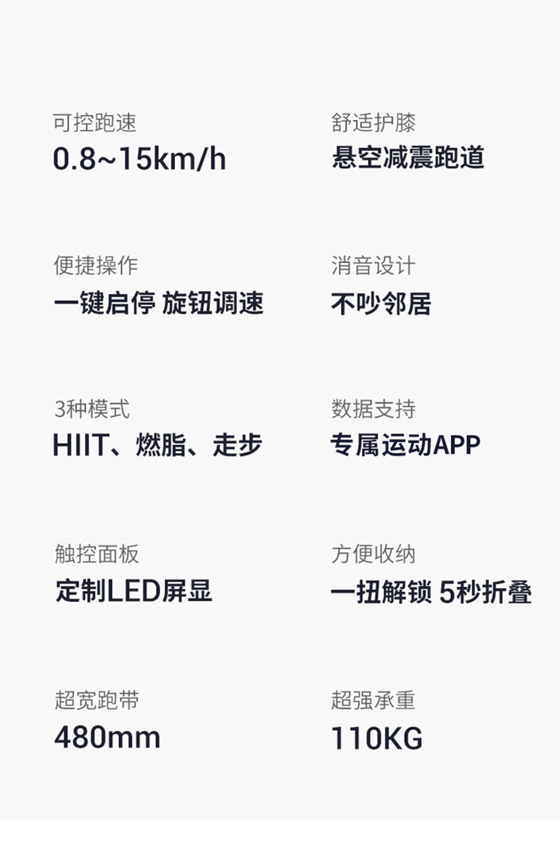 小米生态链 小金 K15s可折叠智能静音跑步机 走步机 图8