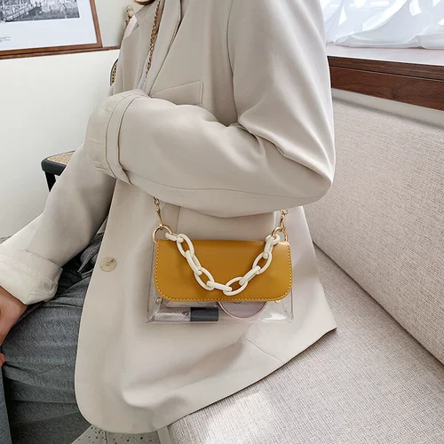 Небольшая сумка, сумка через плечо, универсальная свежая сумка на одно плечо, цепь, сумка подмышку, коллекция 2021, в корейском стиле