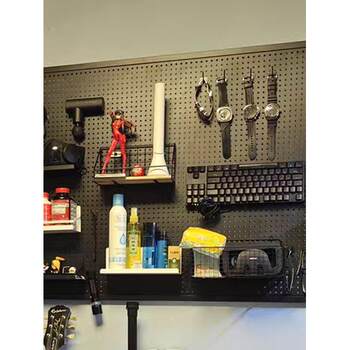 E-sports room punch-free hole board storage rack black computer desk wall storage rack decorative computer desk display