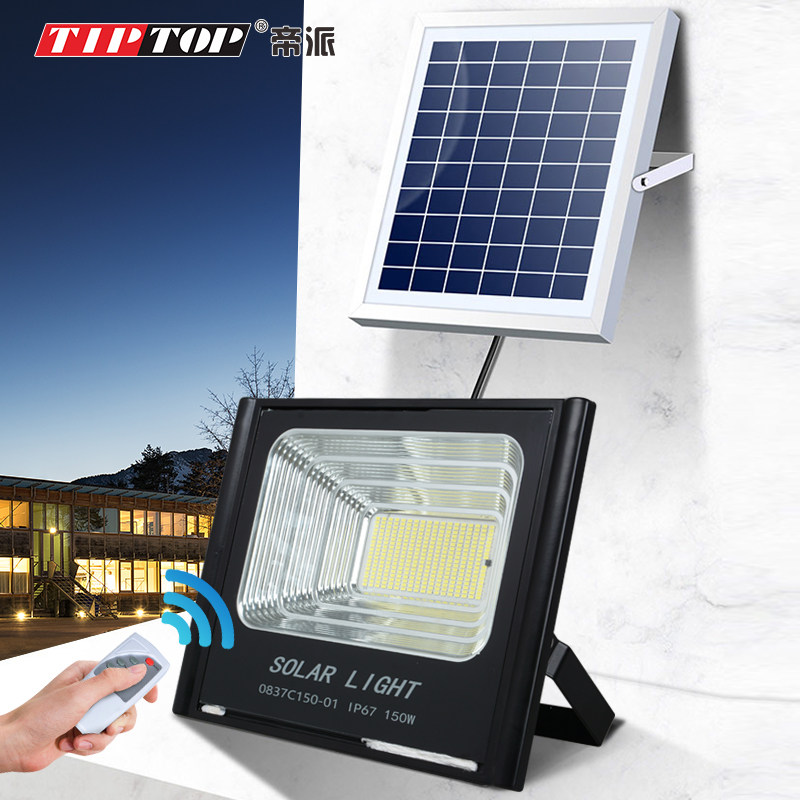 Solar Lamp Outdoor LED Floodlight Waterproof One Drag Two Super Bright Luminaire Engineering 200W Lights Lighting Lights
