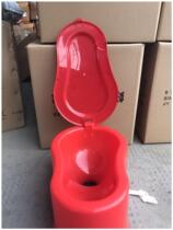 Large and small poop engineering disposable squatting pan toilet plastic temporary toilet with cover decoration site deodorized
