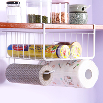 Wardrobe storage rack metal storage rack finishing rack kitchen cabinet lower rack compartment compartment hanging basket wall storage rack